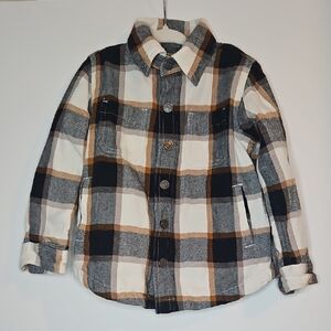 Duluth Trading Co Kids Fleece Lined Flapjack Flannel Shirt Jac 3T